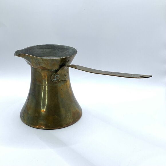 Vintage Brass Plated Number 14 Brass Pouring Melting Milk Butter Coffee ladle - Picture 1 of 10